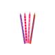 Colour Dots Pink Birthday Candle Set, 16 pcs