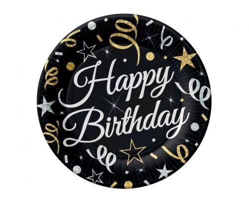 Happy Birthday B&C Happy Birthday paper plate, set of 6, 18 cm