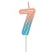 Number Neon Colorful number 7 candle, cake candle