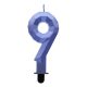 Number Diamond Metallic Blue number 9 candle, birthday candle