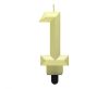 Number Diamond Metallic Golden number candle 1, cake candle