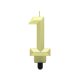 Number Diamond Metallic Golden number candle 1, cake candle