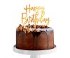 Happy Birthday Gold cake decoration 15 cm