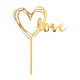 Wedding Gold Gold Heart Cake Decoration 13 cm