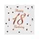 Happy Birthday B&C White Happy Birthday 18 Napkin Pack of 20 33x33 cm