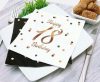 Happy Birthday B&C White Happy Birthday 18 Napkin Pack of 20 33x33 cm