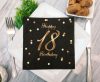 Happy Birthday B&C Gold Happy Birthday 18 Napkin 20 pcs 33x33 cm