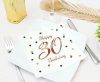 Happy Birthday B&C White Happy Birthday 30 napkins 20 pcs 33x33 cm