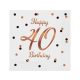 Happy Birthday B&C White Happy Birthday 40 Napkin Pack of 20 33x33 cm