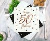 Happy Birthday B&C White Happy Birthday 50 Napkins 20 pcs 33x33 cm