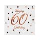 Happy Birthday B&C White Happy Birthday 60 napkin pack of 20 33x33 cm