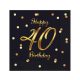 Happy Birthday B&C Gold Happy Birthday 40 Napkins 20 pcs 33x33 cm