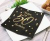 Happy Birthday B&C Gold Happy Birthday 50 Napkin 20 pcs 33x33 cm