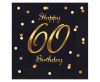 Happy Birthday B&C Gold Happy Birthday 60 napkin pack of 20 33x33 cm