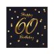 Happy Birthday B&C Gold Happy Birthday 60 napkin pack of 20 33x33 cm