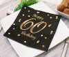 Happy Birthday B&C Gold Happy Birthday 60 napkin pack of 20 33x33 cm