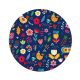 Spring Have Fun Dark paper plate 6 pcs 18 cm