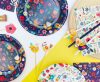 Spring Have Fun Dark paper plate 6 pcs 18 cm