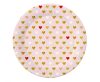 Love XOXO Pink paper plate 6 pcs 18 cm