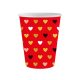 Love XOXO Red paper cup set of 6, 250 ml