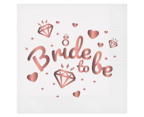 Hen Party Bride To Be White napkins 20 pcs 33x33 cm