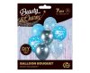 Colour Happy Birthday Silver-Blue, Silver-Blue balloon set of 7 pcs 30cm (12 inch)