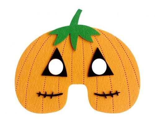 Pumpkin Orange felt mask 19 cm