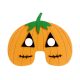 Pumpkin Orange felt mask 19 cm