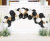 Colour White-Gold-Black balloon, balloon garland set 70 pcs