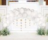 Colour White White balloon, balloon garland set of 70 pieces