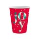 Christmas Red Joy i paper cup 6 pcs 250 ml