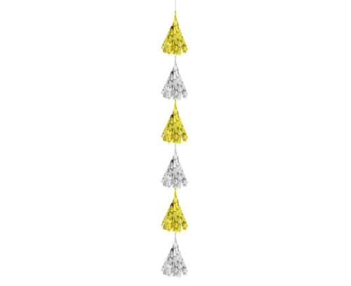 Party B&C Gold-Silver, Gold-Silver Ribbon Decoration 180 cm