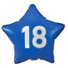 Happy Birthday Blue Blue Happy Birthday 18 star foil balloon 44 cm