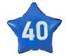 Happy Birthday Blue Blue Happy Birthday 40 Star Foil Balloon 44 cm