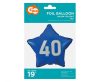 Happy Birthday Blue Blue Happy Birthday 40 Star Foil Balloon 44 cm