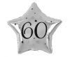 Happy Birthday Happy Birthday Silver, Silver Star 60 Foil Balloon 44 cm