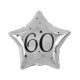 Happy Birthday Happy Birthday Silver, Silver Star 60 Foil Balloon 44 cm