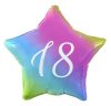 Happy Birthday Rainbow  Rainbow Happy Birthday 18-star foil balloon 44 cm