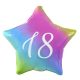 Happy Birthday Rainbow  Rainbow Happy Birthday 18-star foil balloon 44 cm