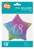 Happy Birthday Rainbow  Rainbow Happy Birthday 18-star foil balloon 44 cm