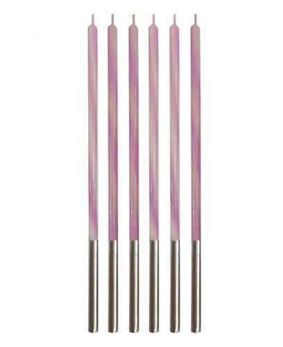 Colour Candy Pink Pink Birthday Candle Set, 6 pcs