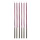 Colour Candy Pink Pink Birthday Candle Set, 6 pcs