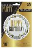 Happy Birthday Stripes Happy Birthday foil balloon 36 cm