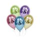 Happy Birthday Platinum  Platinum Happy Birthday 18 balloon, 5 pieces 12 inch (30cm)