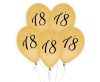 Happy Birthday Gold Gold Happy Birthday 18 Balloon, 5 pcs 12 inch (30cm)