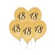 Happy Birthday Gold Gold Happy Birthday 18 Balloon, 5 pcs 12 inch (30cm)