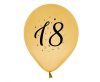 Happy Birthday Gold Gold Happy Birthday 18 Balloon, 5 pcs 12 inch (30cm)