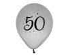 Happy Birthday Silver Silver Happy Birthday 50 Balloons, 5 pcs 12 inch (30cm)