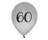 Happy Birthday Silver Silver Happy Birthday 60 Balloon, 5 pcs 30 cm (12 inch)