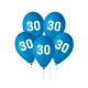 Happy Birthday Blue Blue Happy Birthday 30 balloons, pack of 5, 12 inch (30cm)